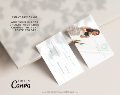 Business Card Design Template, Photography Photo Business Card Template, DIY Modern Real Estate Editable Business Calling Card, Realtor Card