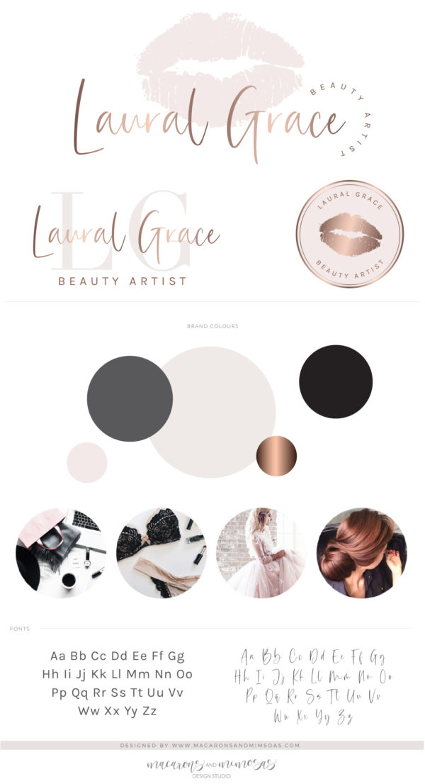 Rose Gold Lip Logo, Makeup Design Branding kit, Make-up Branding Package, Beauty Boutique package, Lip sense Logo watermark