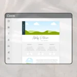 Canva editorial pricing guide template with clean service packages and pricing design