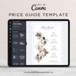 Wedding Photography Branding Pricing Guides Kit, Canva Photographer Price List, Pricing Guide Template, Wedding Photographer Branding
