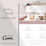 Price List, Price Menu Template, Photography Pricing Guides, Wedding Photographer Pricing Brochure Menu Template for Canva
