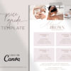 Wedding Photography Pricing Guide, Canva Photographer Price List Sheet, Welcome Package Template, Wedding Photographer Business Rate Sheet