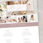 Photography Pricing Guide, Rate Sheet & Welcome Package Template Editable in Canva