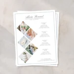 Photography rate sheet template editable in Canva for photographers showing pricing packages and service details