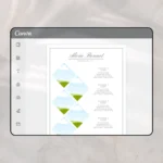 Photographer pricing rate sheet Canva template with organized package and pricing layout