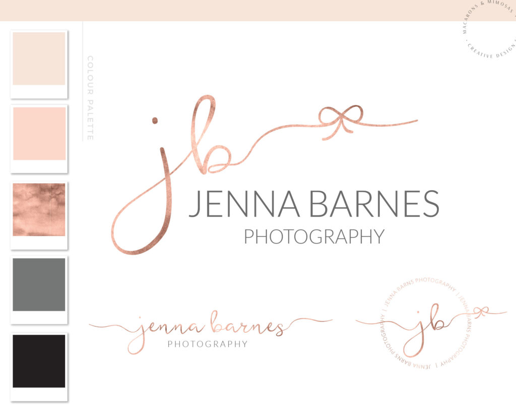 Fancy Bow Photography Logo • Macarons and Mimosas