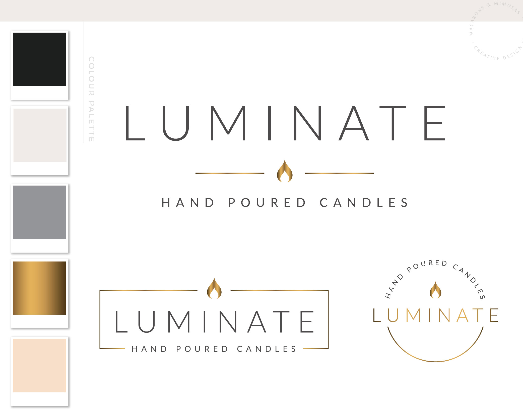 Candle Logo Design, Decor Wick Candle Boutique Logo Branding Package, Hand Poured Luxe Wax Brand Design, Spiritual Flame Label logo