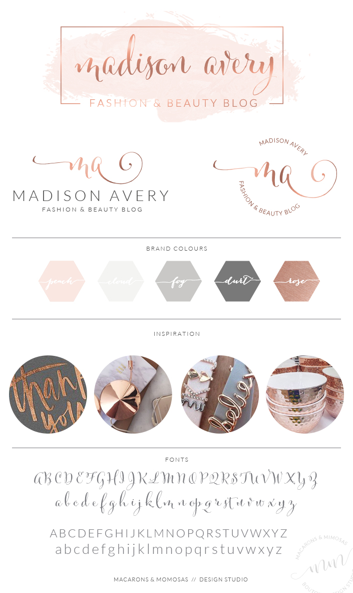 Madison Avery Logo Set • Macarons and Mimosas
