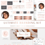 Website Blog Template Kit, Ultimate Branding Kit, Premade website elements, Website Social Media Package