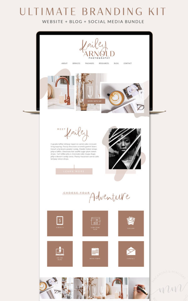kailey websites blog social media bundle genesis girlie websites