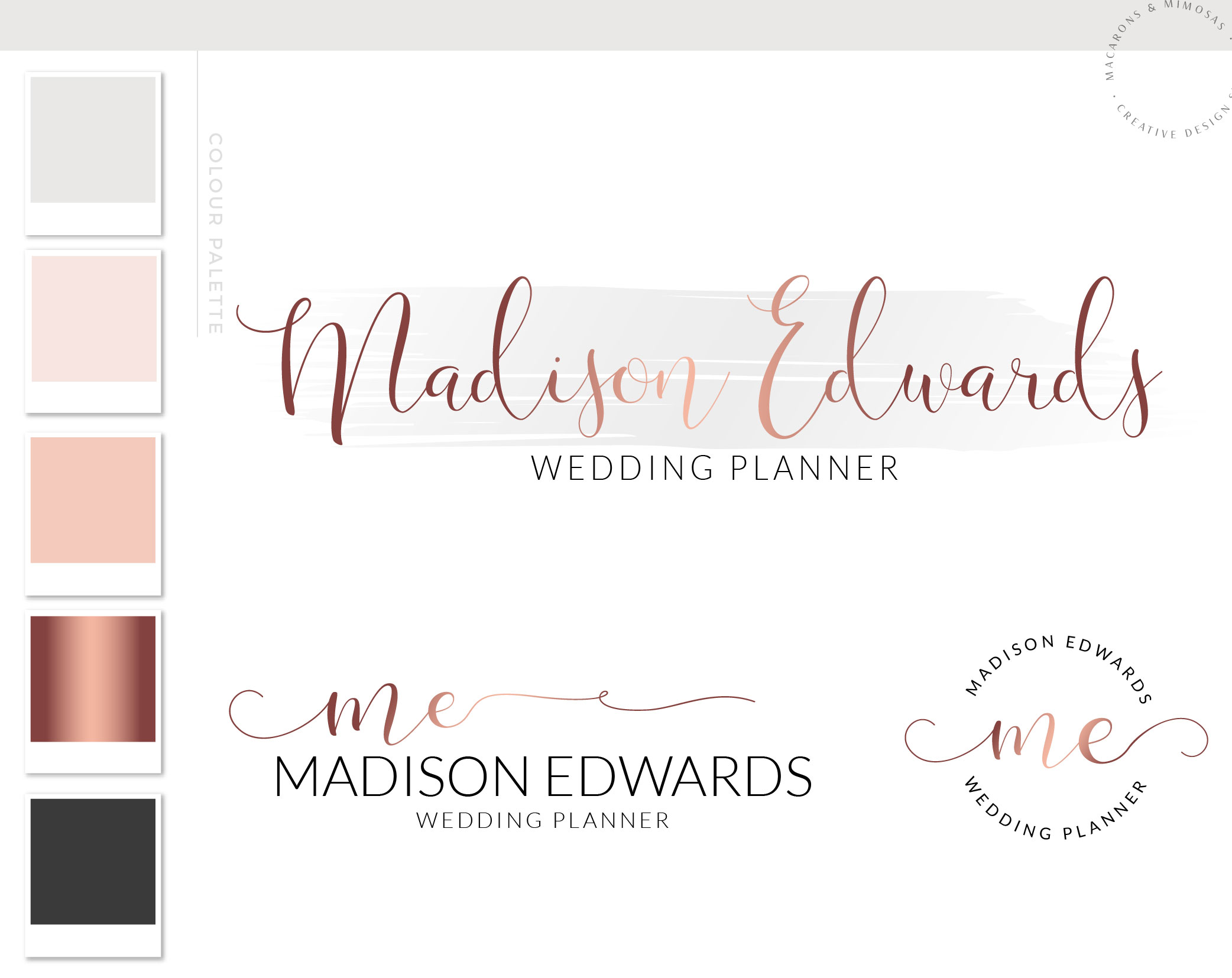 Wedding Planner Logo Blogger Logo Premade Logo Design Signature Logo Photography Logo and Watermark Text Logo Brand Handwritten Logo