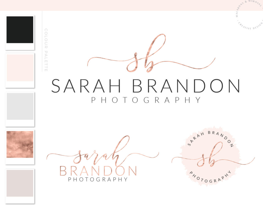 Sarah Brandon Logo Set • Macarons And Mimosas