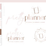 Planner Sticker Brand Logo Design, Sicker notebook Business Brand, Daily planner logo, Creative Tutoring Logo, Journal Logo Creation