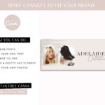 Canva Facebook Template Collage, Pink & Black Customizable Facebook Templates easy to edit for coaches, beauty bloggers, Influencers, and Small Businesses