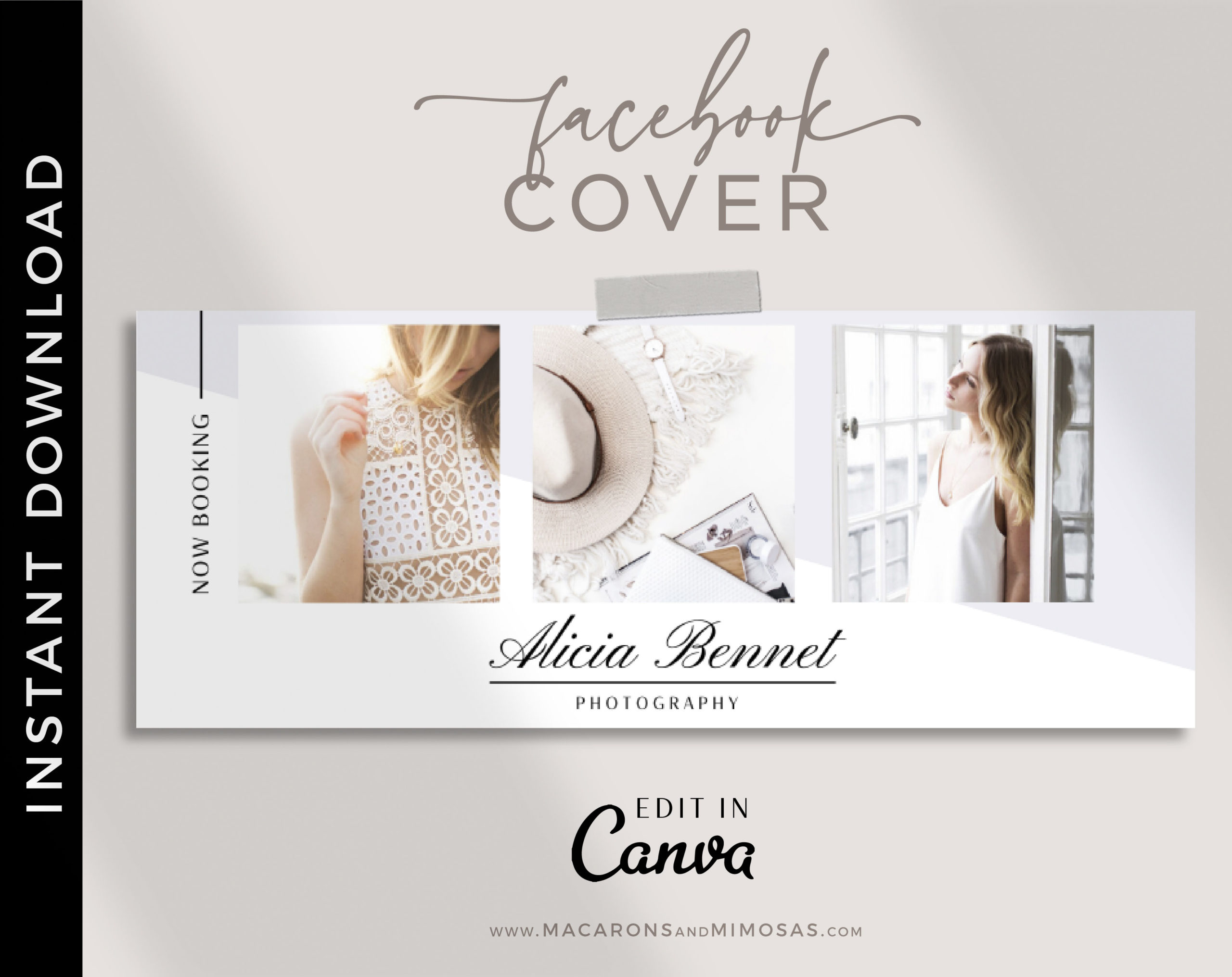 Canva Facebook Cover Template, Photography Facebook Cover Collage