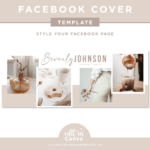 Facebook Banner Template for Social Media, Website and Blog Cover photo collage editable in Canva. FB Banner easy drag and drop template.