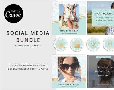Marble Instagram Post Highlight Templates, Aqua Mint Gold Instagram Story Highlight Icon Bundle, Coach, Fashion, Beauty, Lifestyle