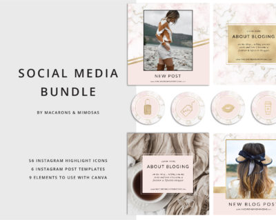 56 Blush Pink Marble Instagram Story Highlights Icons, Rose Gold Marble Instagram Story Template Bundle, Instagram Highlights, Fashion, Beauty, Lifestyle