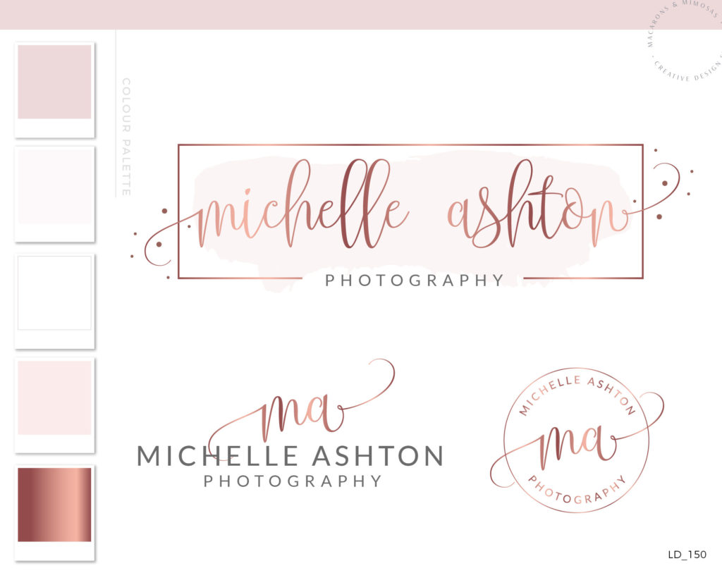 Michelle Ashton Logo Set • Macarons and Mimosas