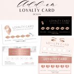 blush rose gold loyalty card, Heart Beauty Salon Loyalty Card, LipSense / Makeup Artist Business Card Loyalty Card