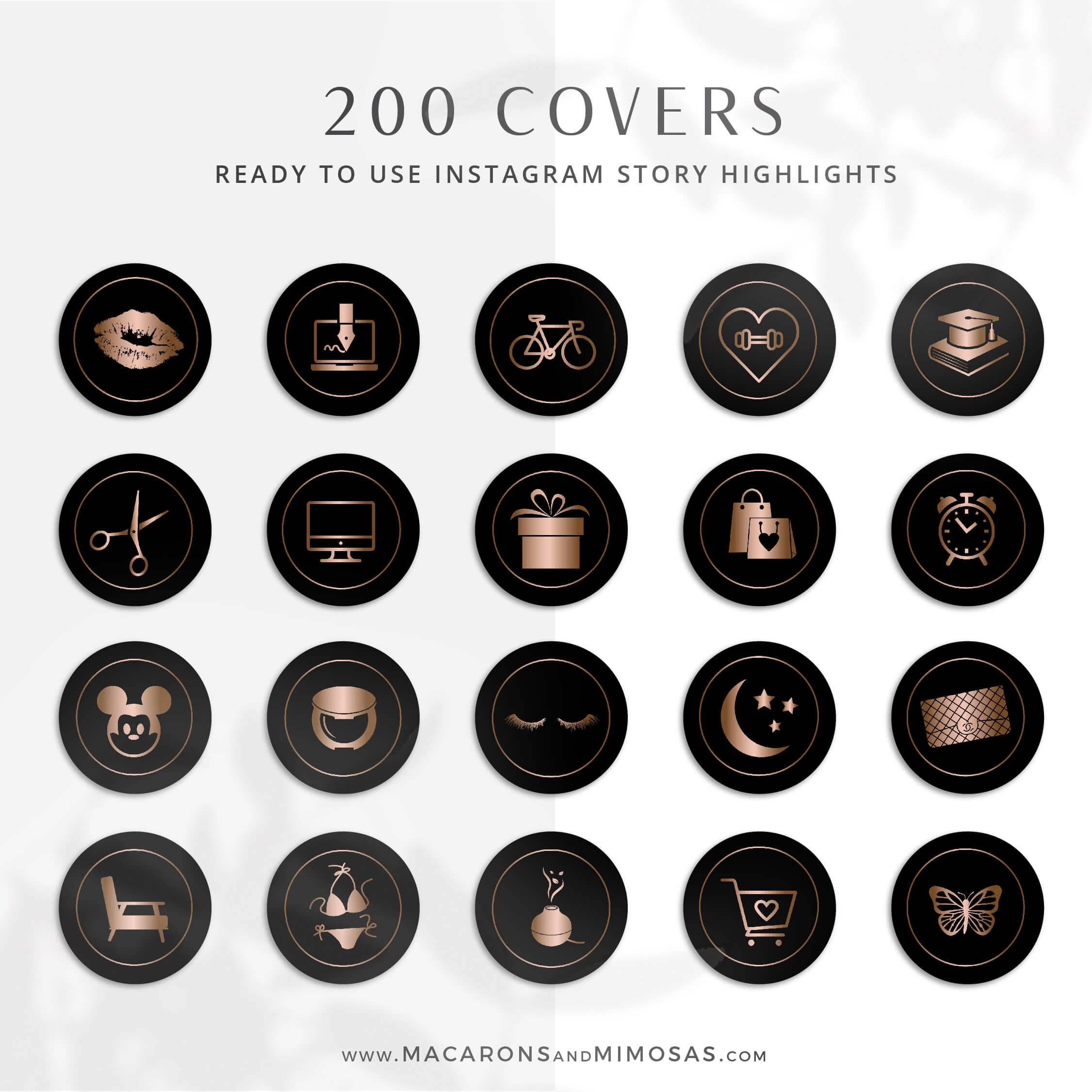 black $ instagram highlight covers free