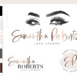 Lash Artist Watermark Logo in Rose Gold for salons and beauty consultants by Macarons and Mimosas