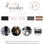 Rosegold Handwritten watercolor logo design for photography business by Macarons and Mimosas