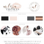 Beauty Logo Design with Rose gold Lips for Artist and Salon by Macarons and Mimosas