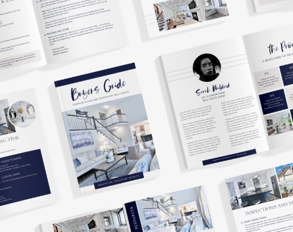 Home Buyers Guide Template, Real Estate Presentation Marketing Listing for Canva, 9 Page Buyer Home Packet with Questionnaire, House Buying Guide