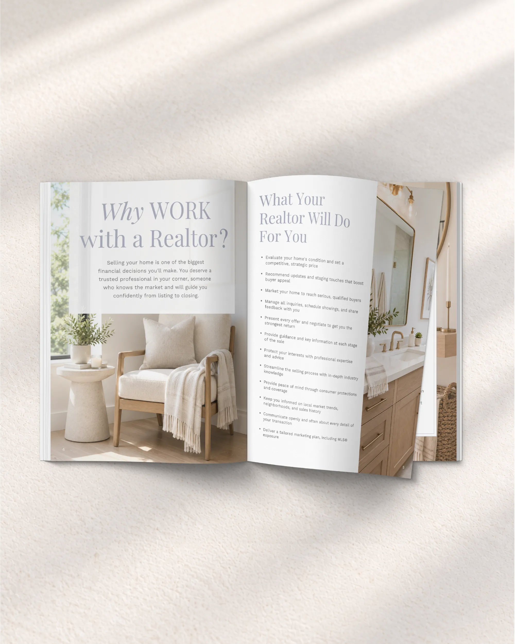 Real Estate Sellers Guide Template for Canva, 16 page Professional Market Listing Presentation Moving and Listing Checklist Guide Packet
