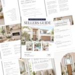 Real Estate Sellers Guide Template for Canva, 16 page Professional Market Listing Presentation Moving and Listing Checklist Guide Packet