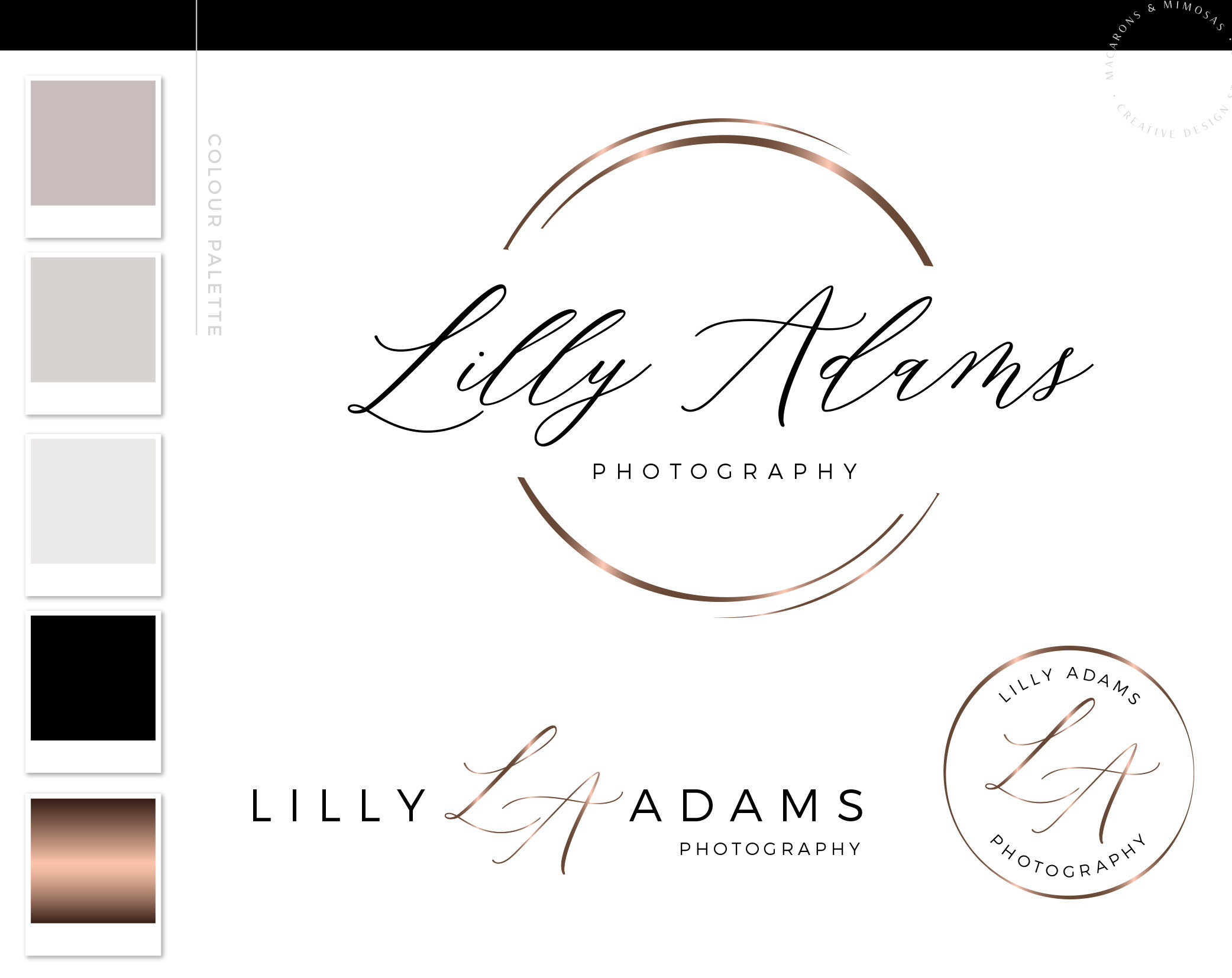 Circle Logo Design Lilly Adams Logo Set Macarons Mimosas