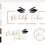 Lash Technician Logo Design, Eyelash Salon Branding Kit for Beauty Artists and Bloggers, Premade Eyelash Logo Template