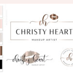 Beauty Logo design, Rose gold Lips and Makeup Branding kit, Make up Branding Package, Boutique logo, Lips Kit Logo watermark