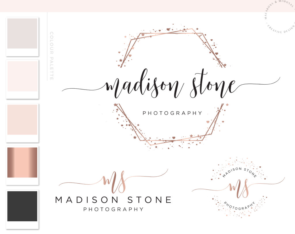 Madison Stone Logo Set • Macarons and Mimosas