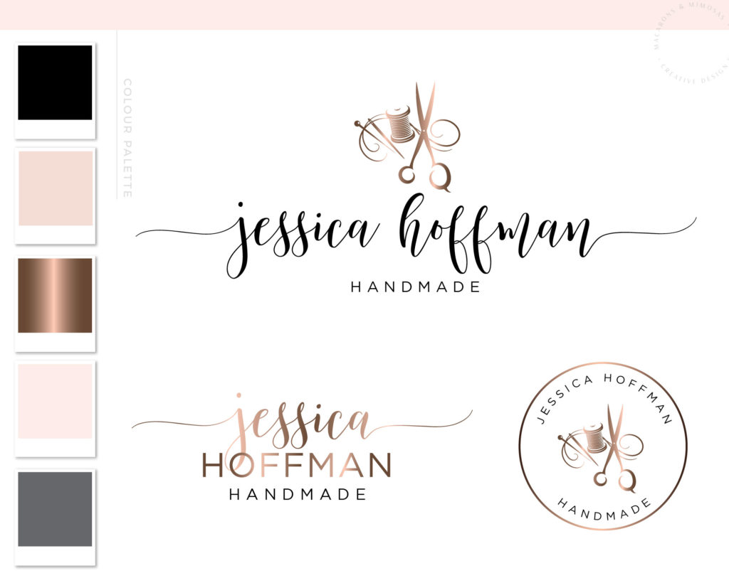 Thread Logo Design • Macarons and Mimosas