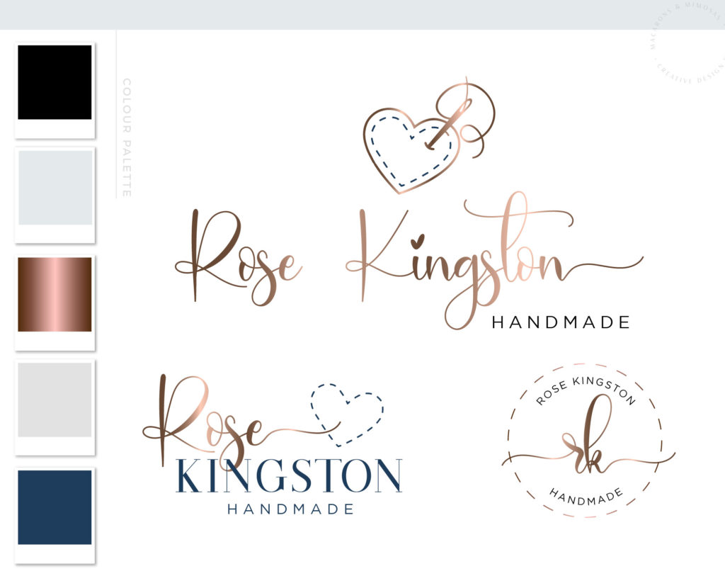 Rose Kingston Logo Set • Macarons and Mimosas