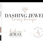 Diamond Event Logo, Jewelry Glitter Logo Design, Boutique Branding kit, Handmade Branding Package, Photography Logo Watermark