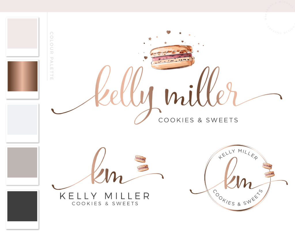 Macaron Cookie Logo Design • Macarons And Mimosas 8710