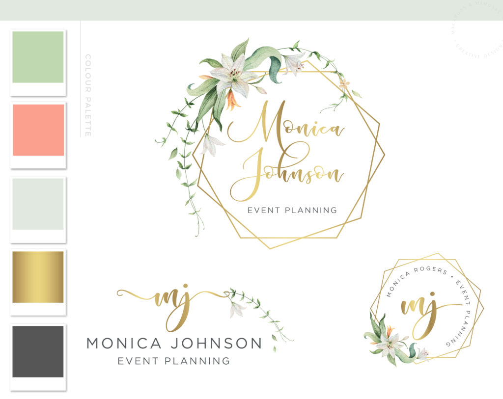 Monica Johnson Logo Set • Macarons and Mimosas