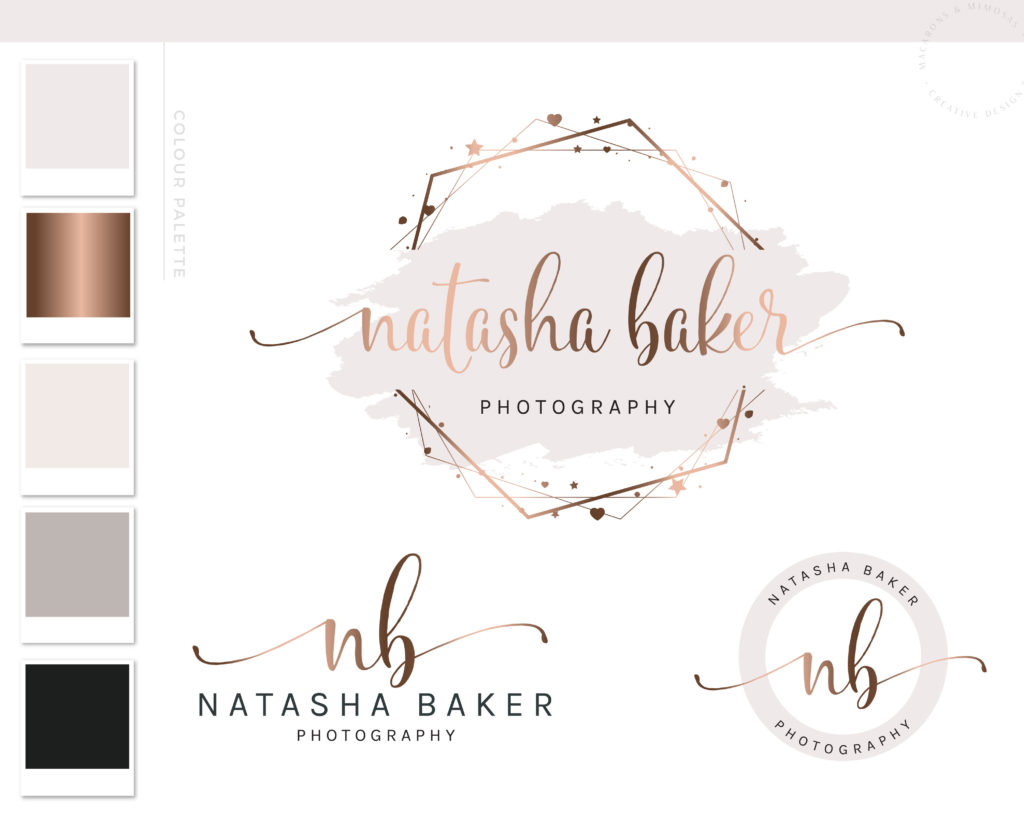 Natasha Baker Logo Set • Macarons And Mimosas