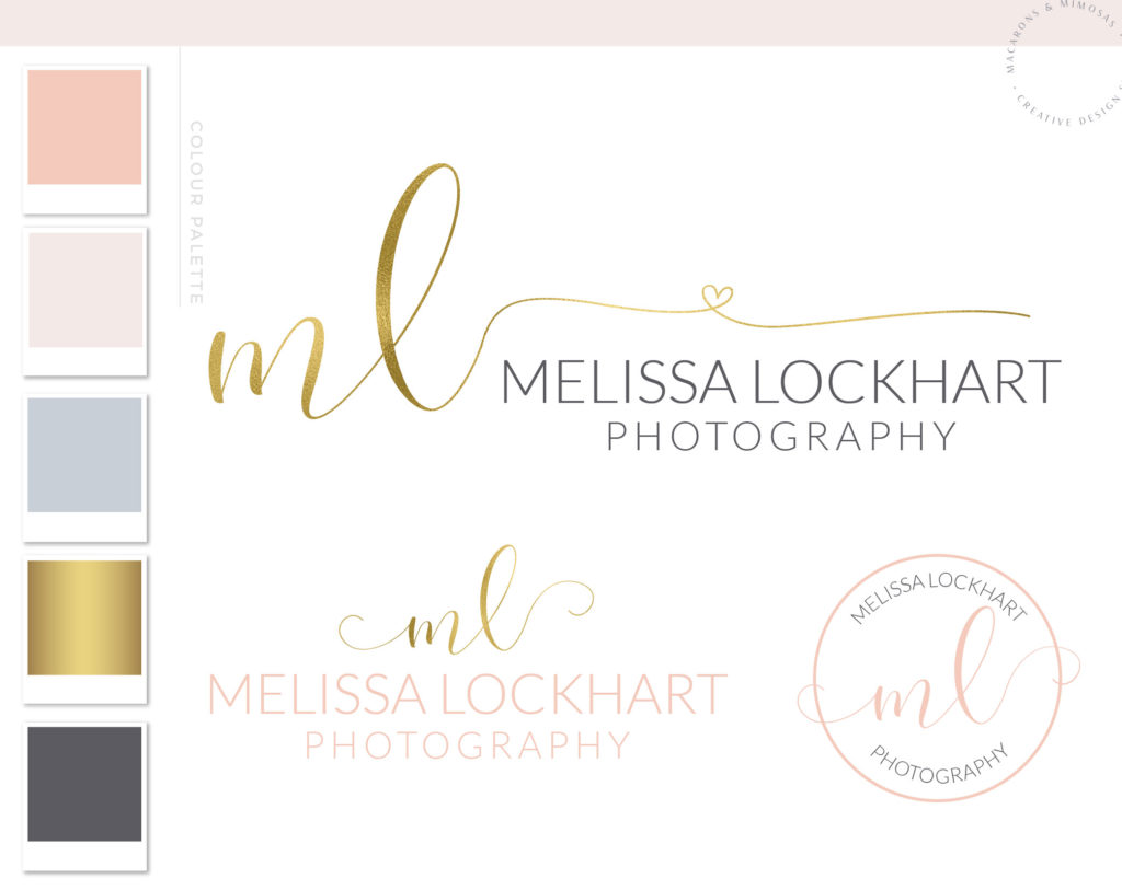 Melissa Lockhart Logo Set • Macarons and Mimosas