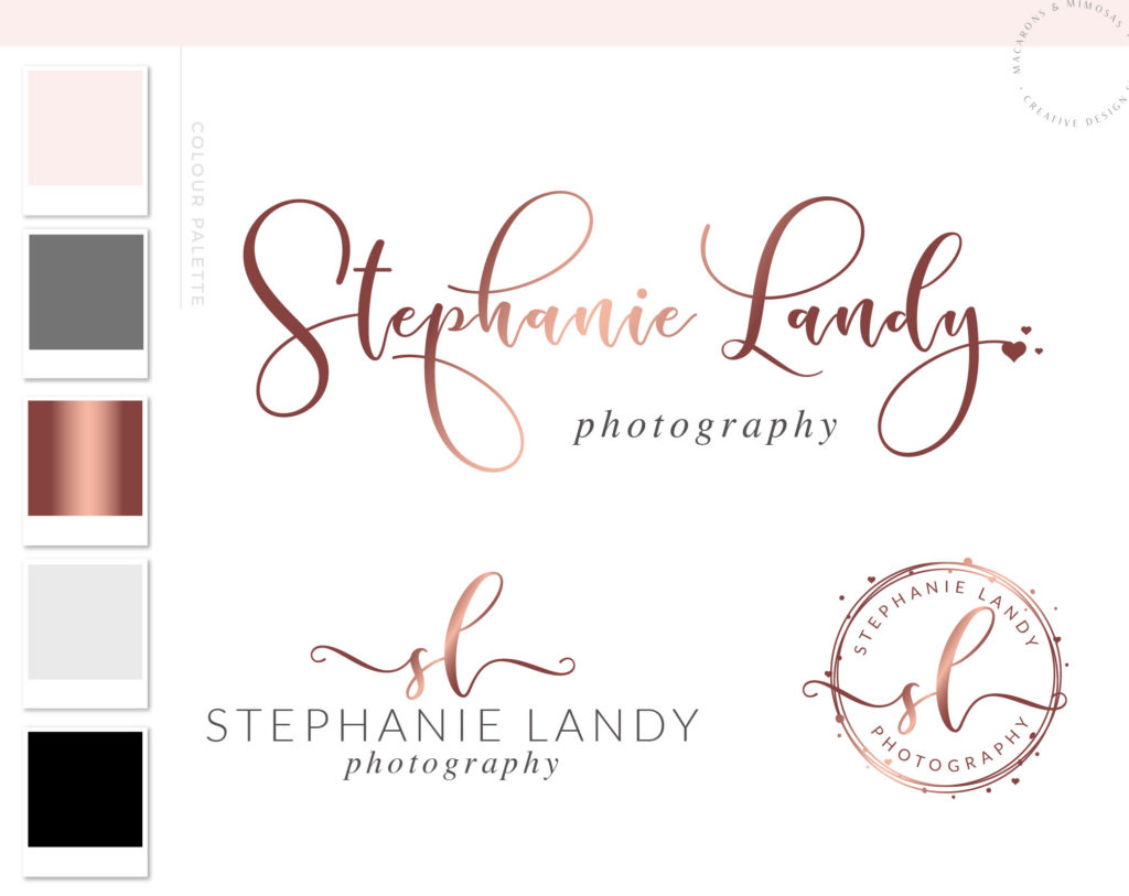 Stephanie Landy Logo Set • Macarons and Mimosas