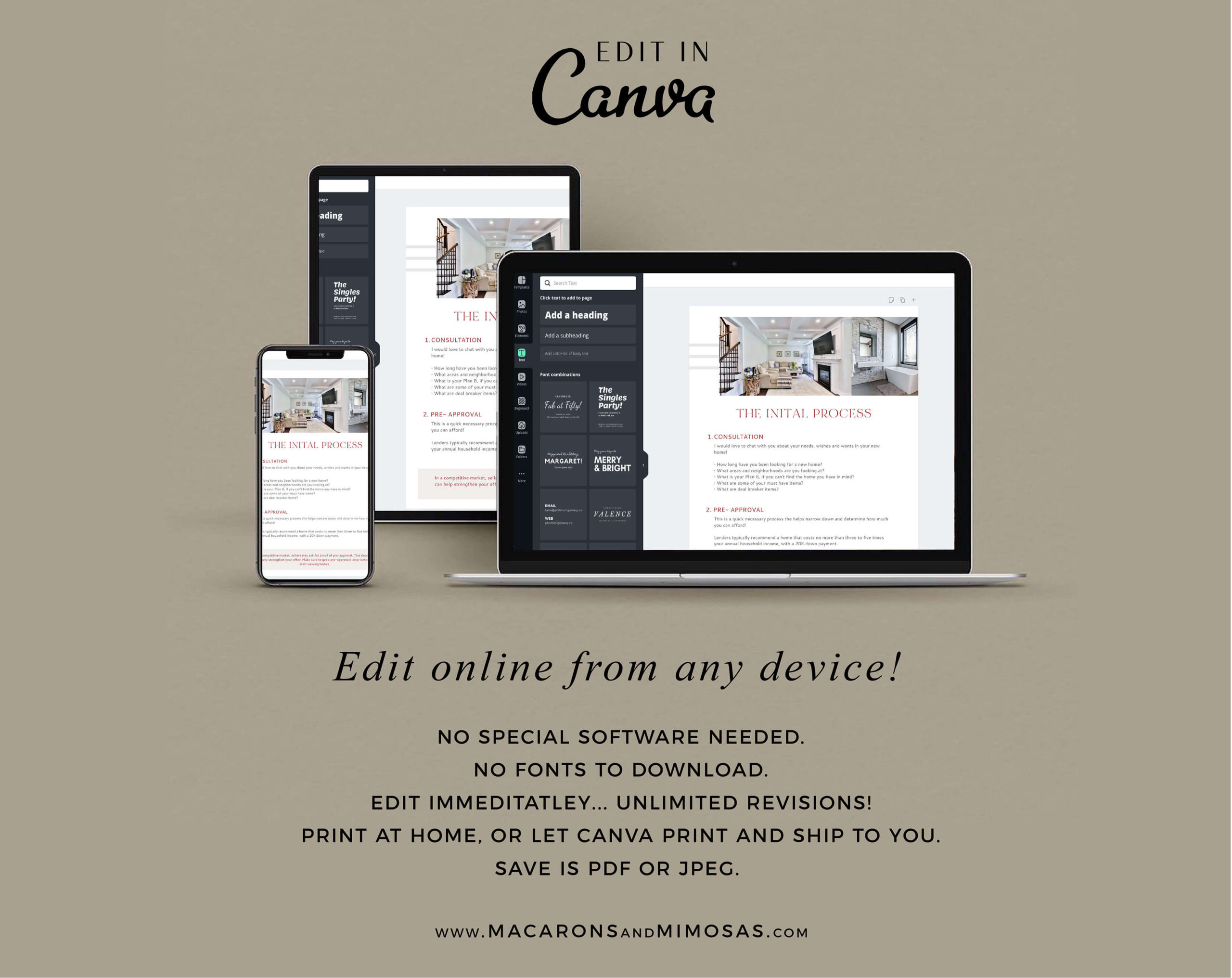 Buyers Guide Template, Real Estate Presentation Marketing Listing for Canva, 9 Page Buyer Home Packet with Questionnaire, House Buying Guide