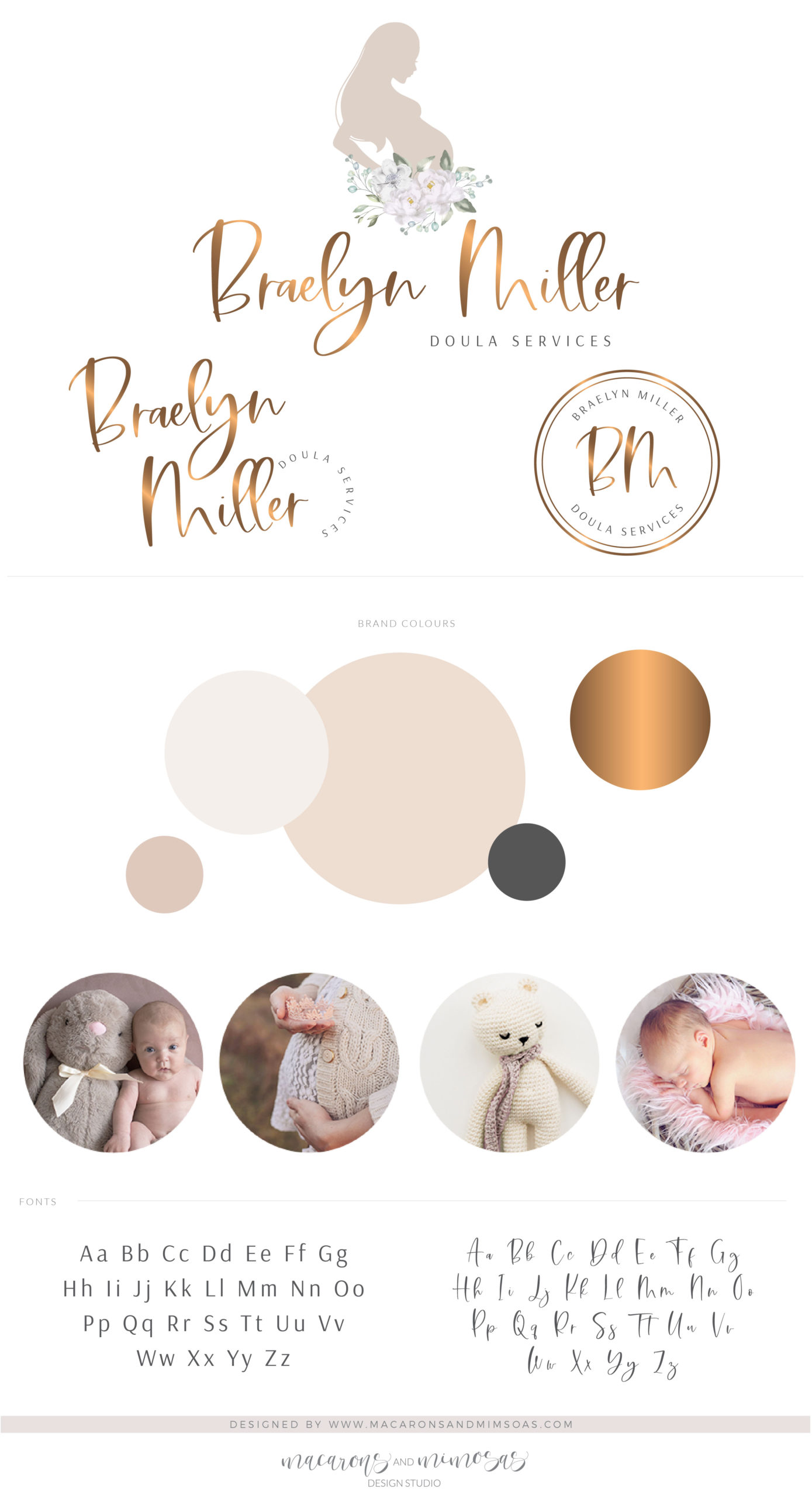 Doula logo, Floral Baby Birth Logo and Branding, Midwife Pregnancy Premade Branding Kit, Newborn Coaching and Maternity Watermark Package