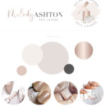 Beauty Nail Artist Logo design for Nail Salon, Rose Gold Nail Polish Watermark with a Custom Brand Kit and Package