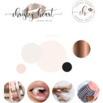Beauty Logo design, Rose gold Lips and Makeup Branding kit, Make up Branding Package, Boutique logo, Lips Kit Logo watermark