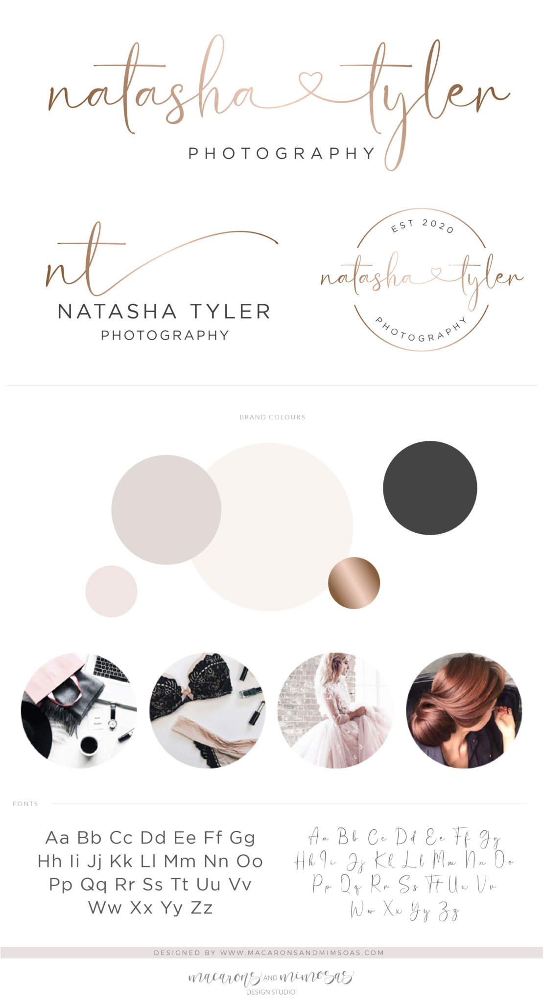 Natasha Tyler Logo Set • Macarons and Mimosas