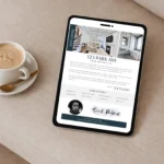 Professional broker open house invitation flyer for property previews