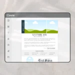 Editable Canva broker open house flyer template for realtors